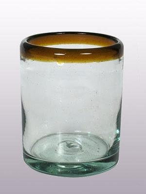 Mexican Blown Glass Tumblers Amber Rim (Set of 6) | Amazon (US)