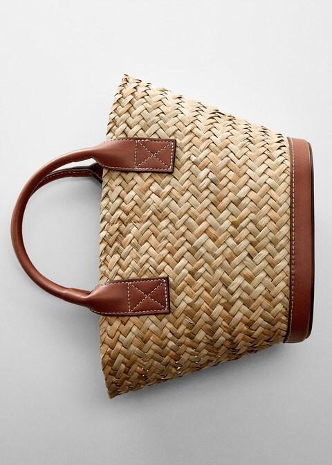 Natural fibre carrycot bag -  Women | Mango USA | MANGO (US)