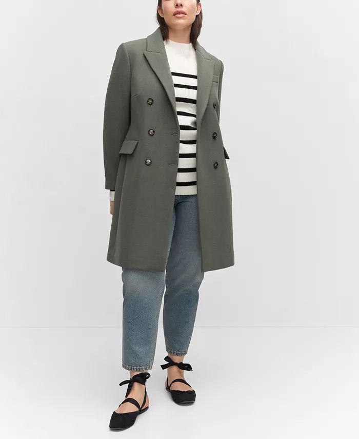 Women's Wool Double-Breasted Coat | Macy's