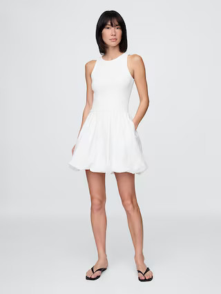 Mixed Media Bubble Mini Dress | Gap (US)