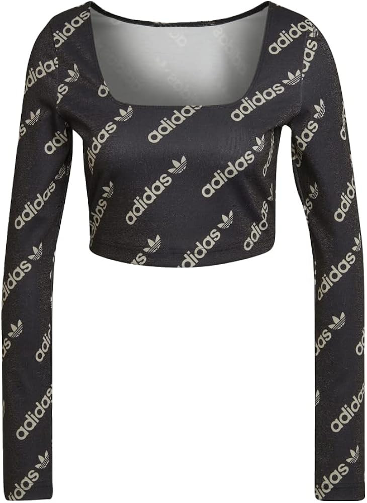 adidas Long Sleeve Crop Top Women's | Amazon (US)