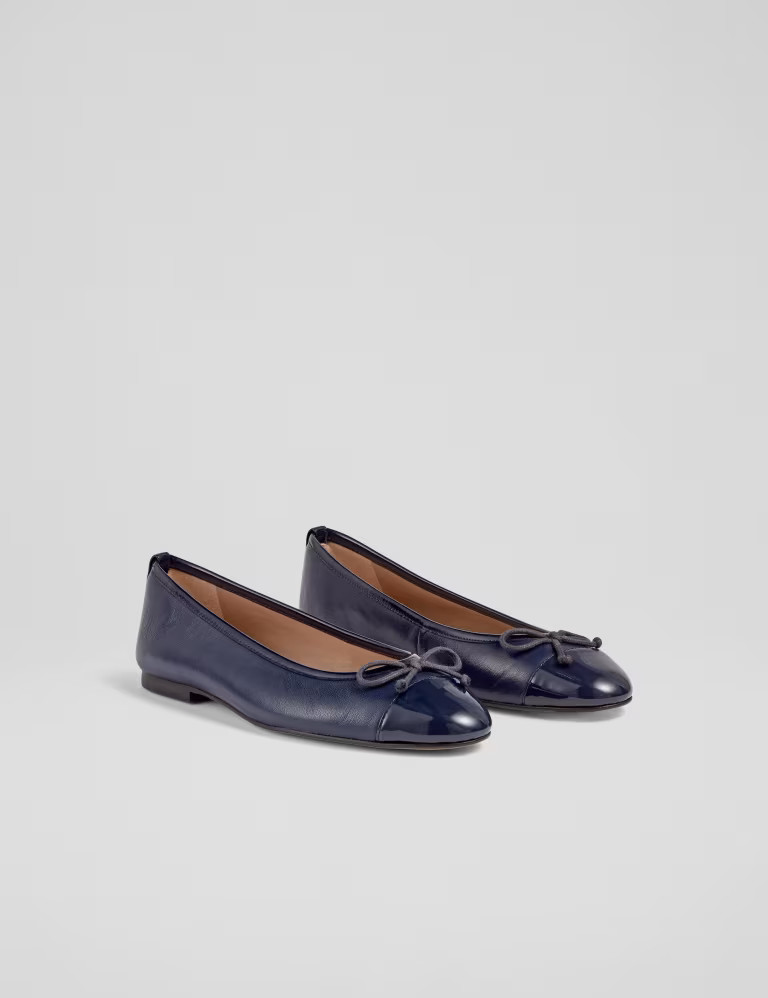 Leather Bow Flat Ballet Pumps | Marks & Spencer (UK)