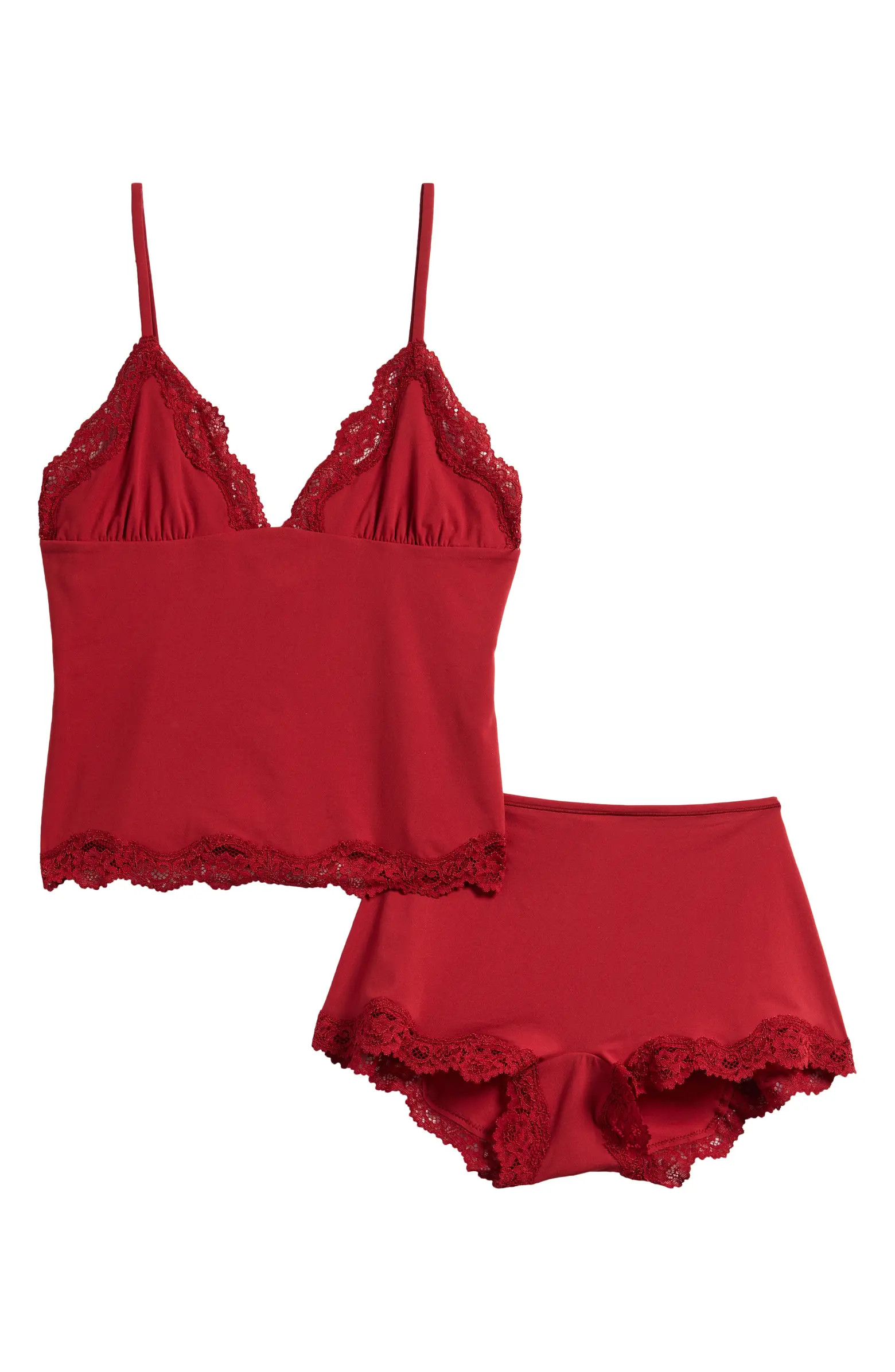 Fits Everybody Lace Trim Crop Camisole & Shorts Pajamas | Nordstrom