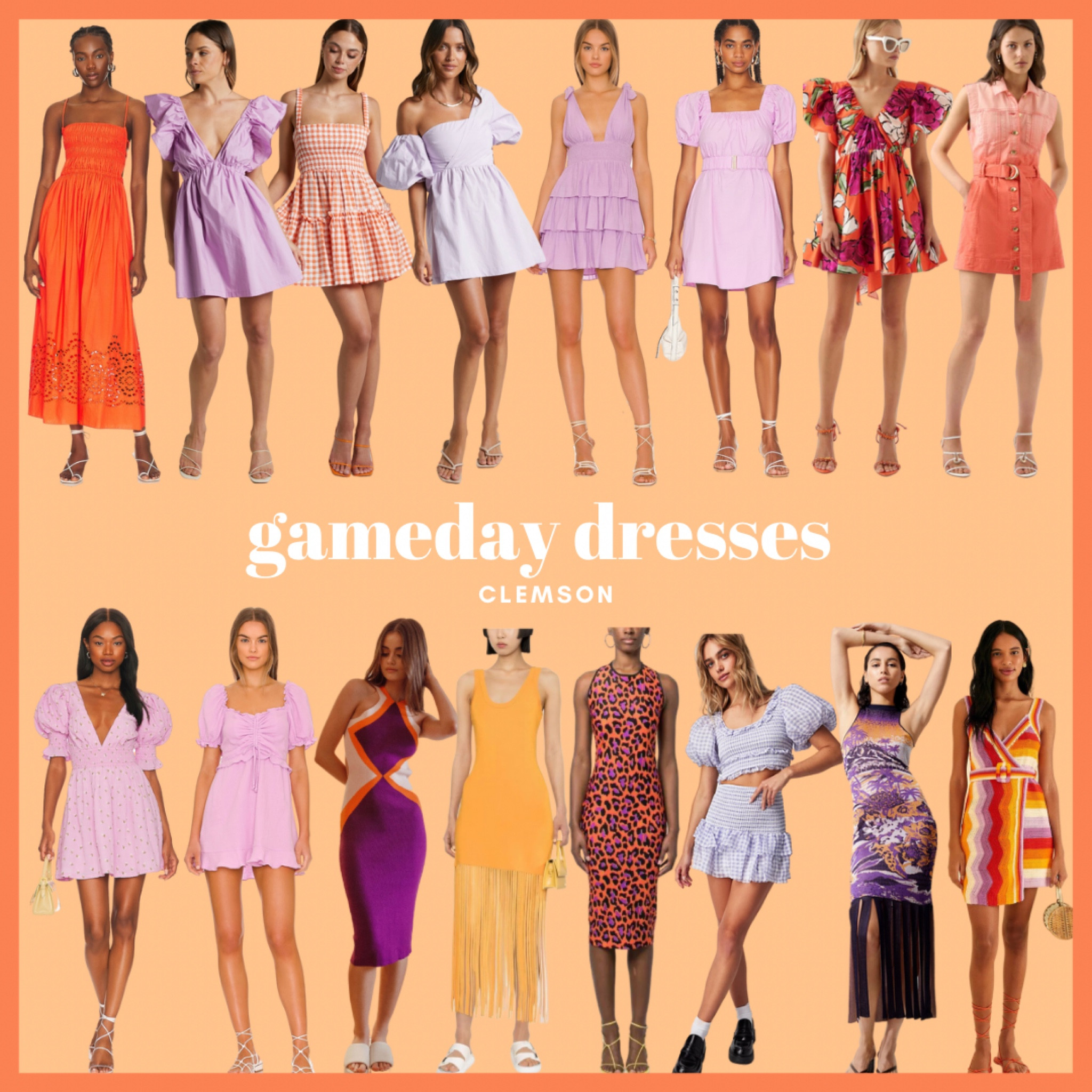 Gameday dresses for Clemson! 

football season, acc, acc gameday, clemson, clemson gameday, clemson university, gameday inspo, purple dresses, orange dresses, mini dresses

#LTKFind #LTKstyletip #LTKBacktoSchool