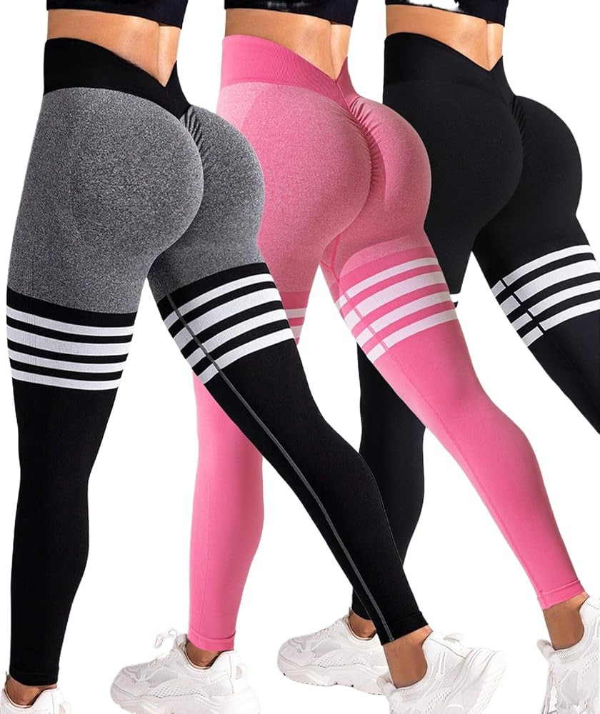 Women's High Waist Workout Seamless Scrunch Booty Leggings Butt Lift Gym Fitness Girl Sport Activ... | Amazon (US)