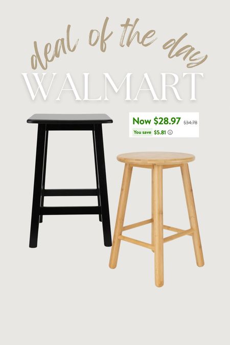 Deal of the day on these wooden stools at Walmart!