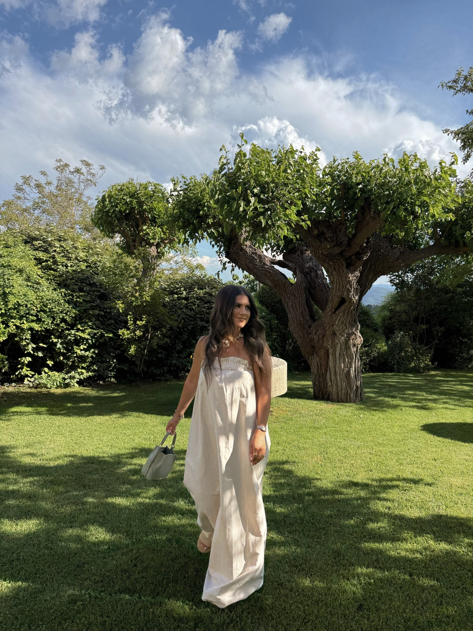 Sized down to XS in dress for the boxy silhouette 💫