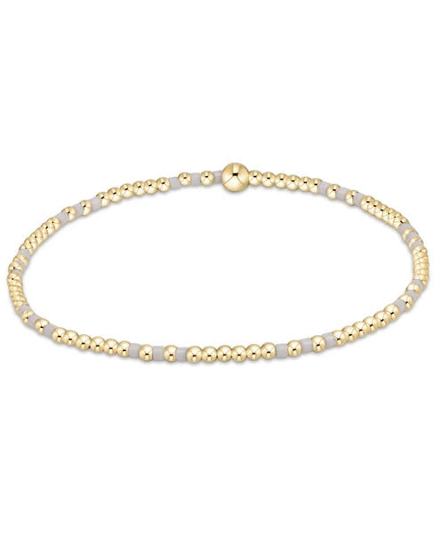 Hope Joy Pattern 2mm Bead Bracelet White by Enewton | ish Boutique