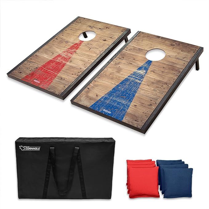 GoSports Classic Cornhole Set – Includes 8 Bean Bags, Travel Case and Game Rules (Choice of Sty... | Amazon (US)