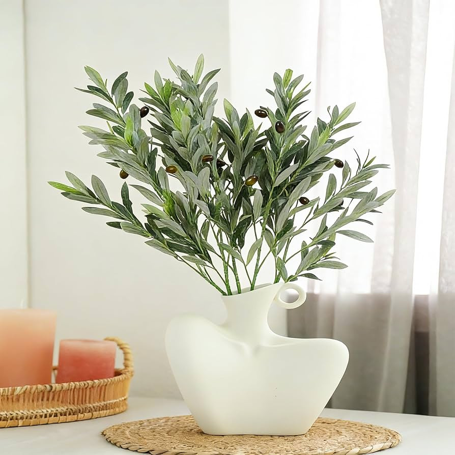 Bdor 5 Pack Artificial Olive Branches with Black Olives, 35.8 Inch Tall Faux Olive Stems \u2013 R... | Amazon (US)