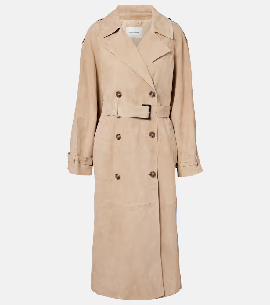 Yves Salomon Suede trench coat | Mytheresa (UK)