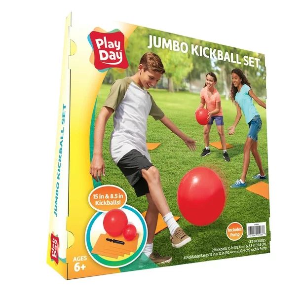 Play Day Jumbo Kickball Set, 7 Pieces - Walmart.com | Walmart (US)