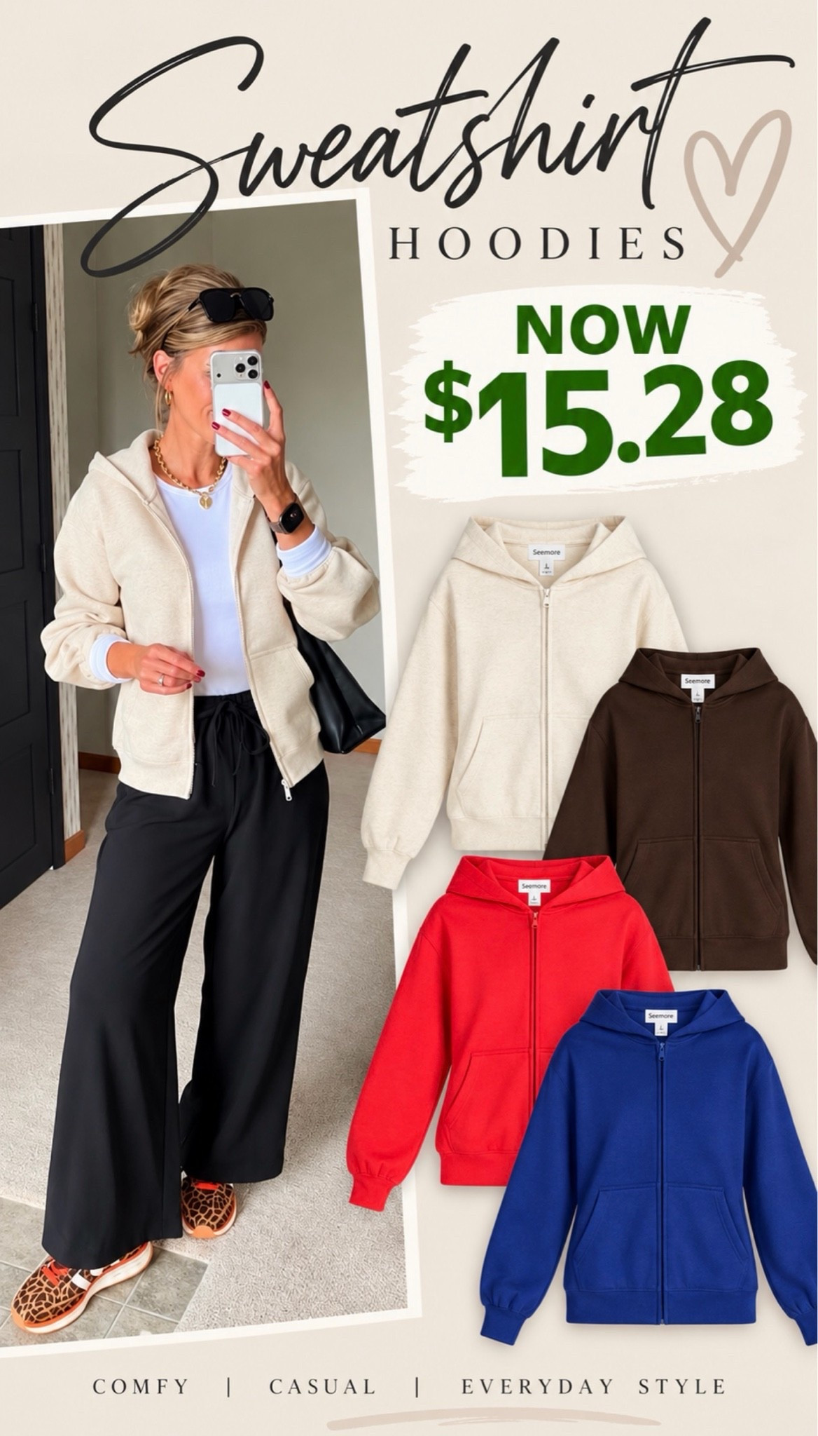 🚨 Hoodies now on sale 

Comfy casual outfit idea
Jacket/ small
Top/small
Pants/ medium

#LTKOver40 #LTKSeasonal