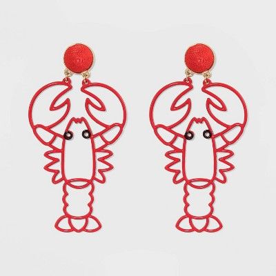 SUGARFIX by BaubleBar Lobster Drop Earrings - Red | Target