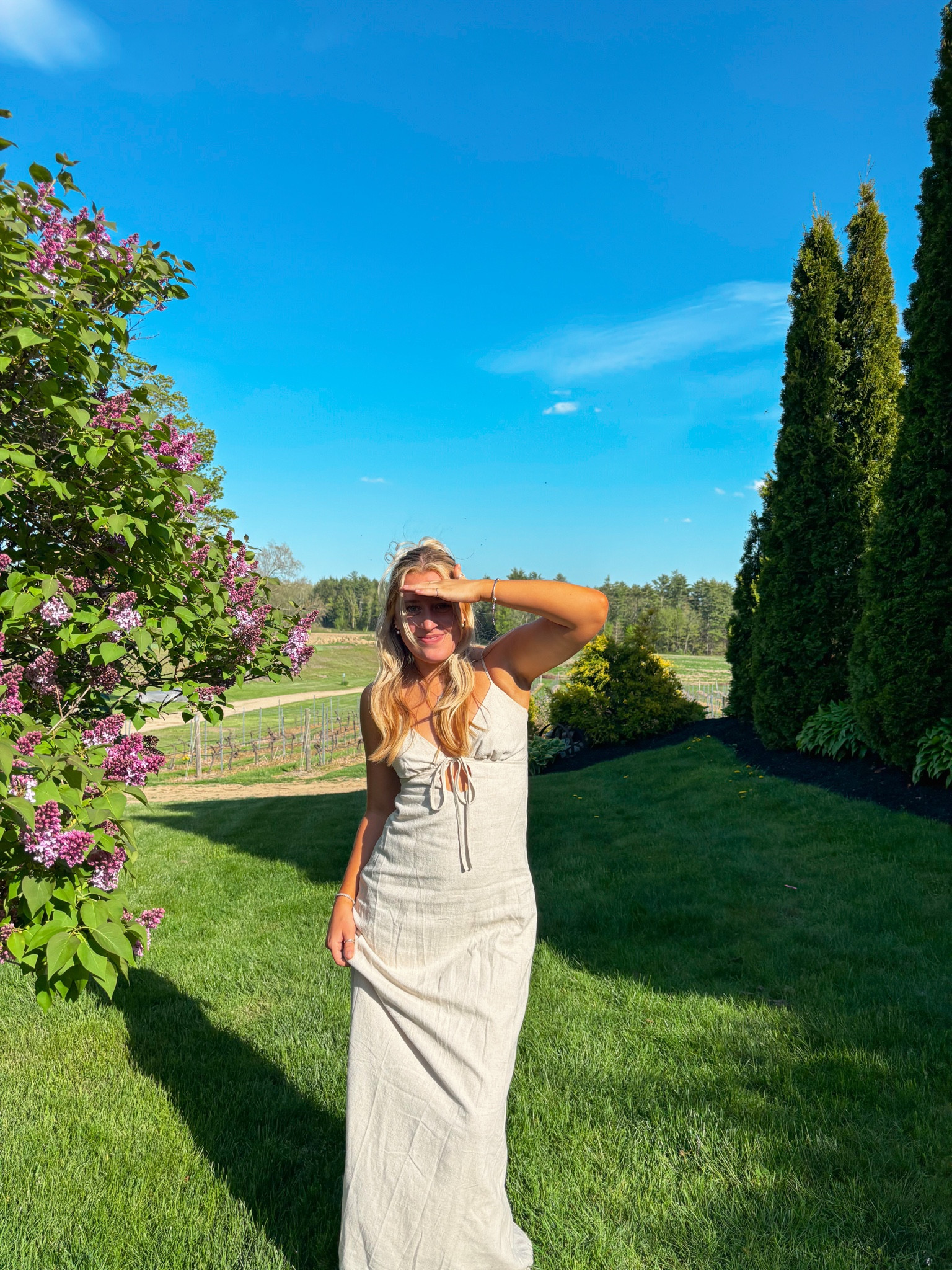 summer linen maxi dress