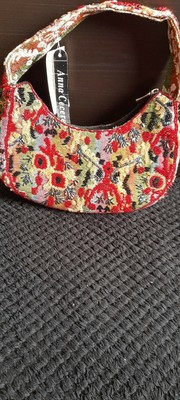 Vintage Anna Cecere Beaded Emboridery Bag Hand Crafted Colorful Shoulder Bag | eBay AU
