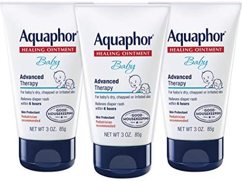 Aquaphor Baby Healing Ointment - Advanced Therapy for Chapped Cheeks and Diaper Rash - 3 oz. Tube... | Amazon (US)