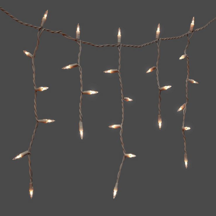 300ct Incandescent Mini Christmas Christmas Icicle Lights Clear with White Wire - Wondershop™ | Target