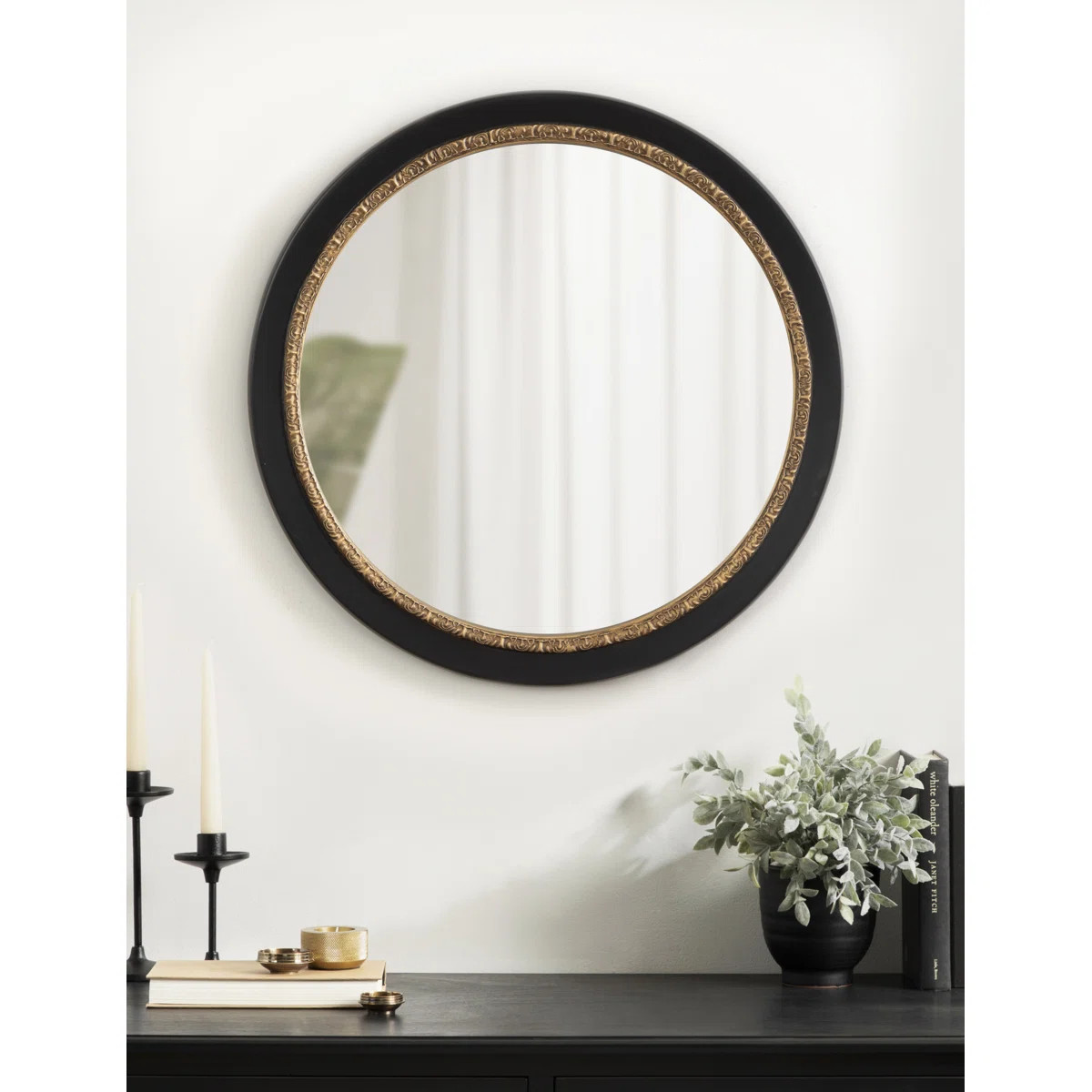 Vintage Ornate Round Mirror | Wayfair North America