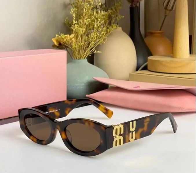 Miu Luxury Sunglasses Oval Lenses UV400 Radiation Resistant Personalized Retro Women's Small Fram... | DHGate