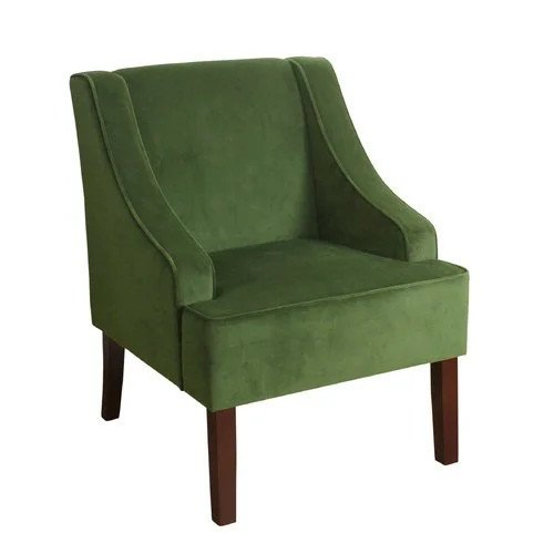 HomePop Velvet Swoop Arm Accent Chair - Walmart.com | Walmart (US)