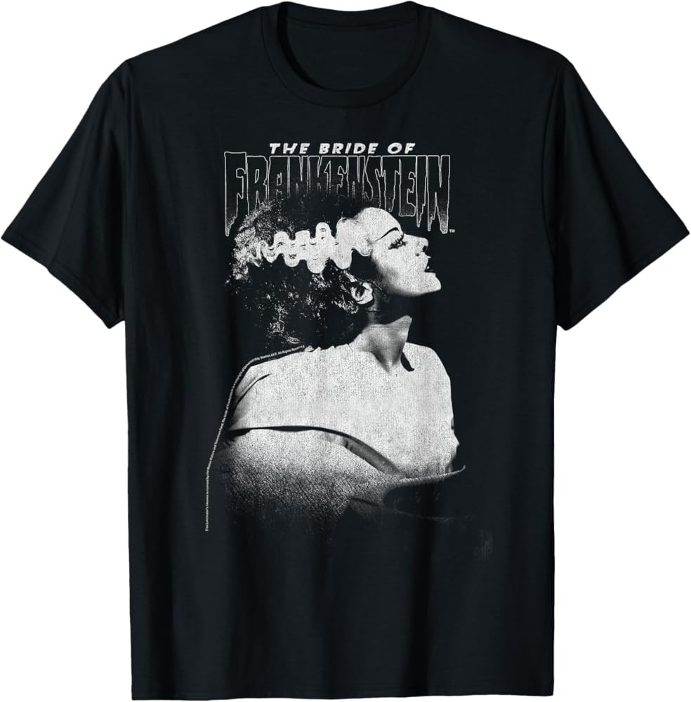 Universal Monsters Bride Of Frankenstein Dark Portrait T-Shirt | Amazon (US)