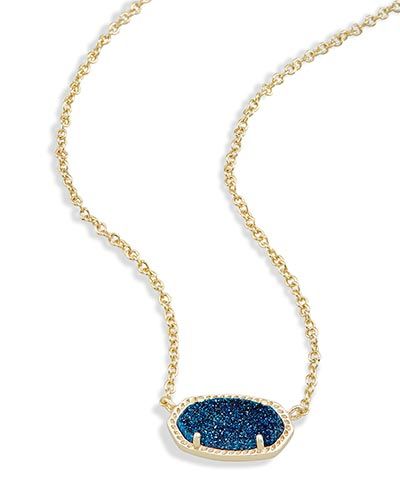 Elisa Pendant Necklace in Blue Drusy | Kendra Scott