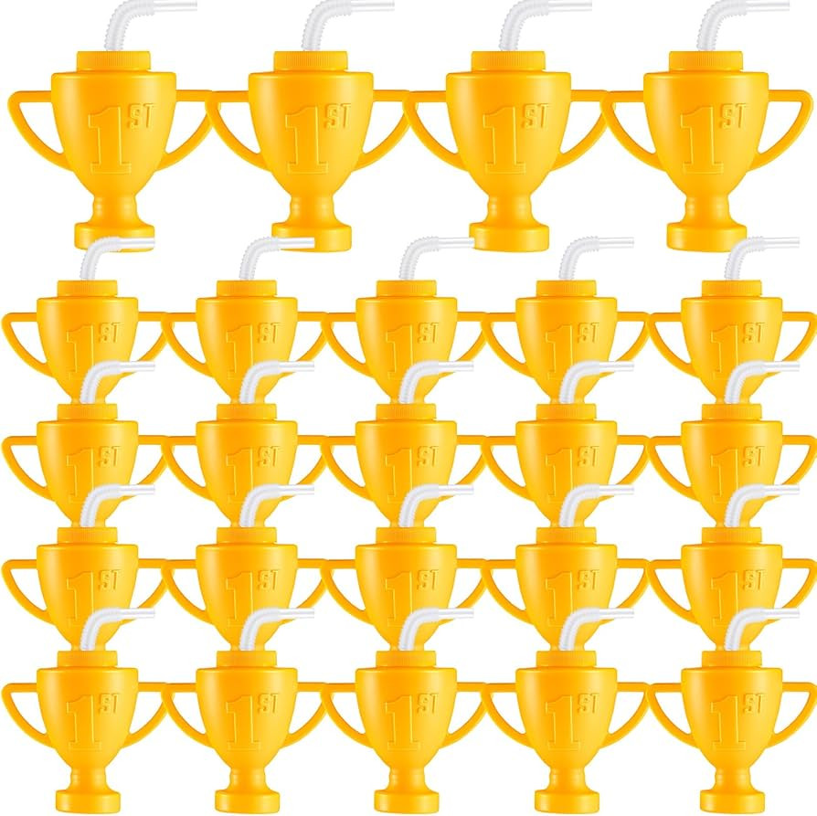 Amyhill 12 Pcs Race Car Trophy Cups With Straws and Lids 12 Oz Plastic Race Car Birthday Party Su... | Amazon (US)