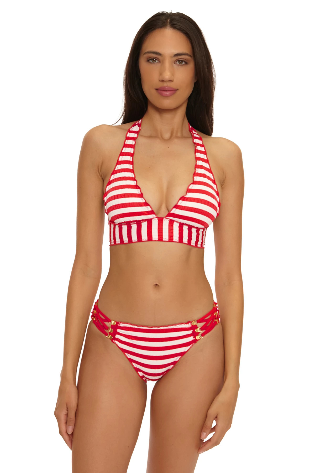Kiera Jacquard Halter Bikini Top | Everything But Water