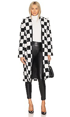 Steve Madden Sadie Sherpa Coat in Black from Revolve.com | Revolve Clothing (Global)