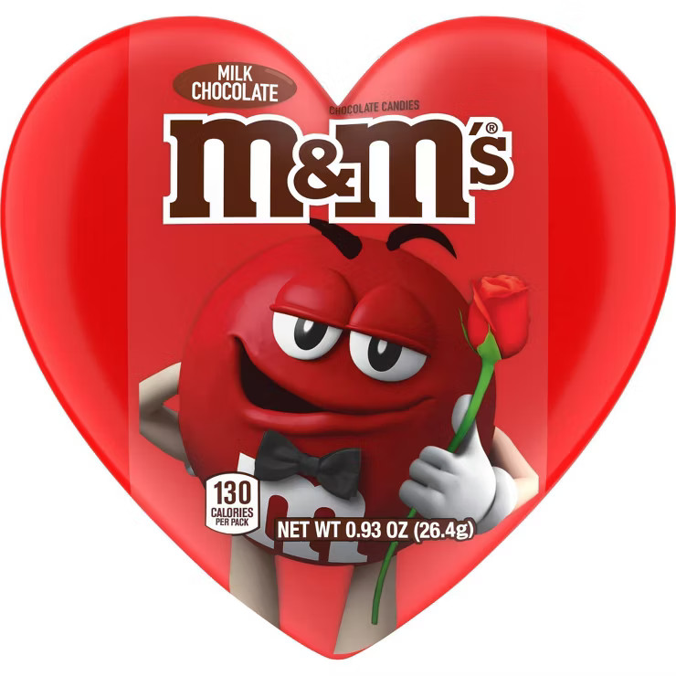M&M's Valentine's Milk Chocolate Heart Fun Size - 0.93oz | Target