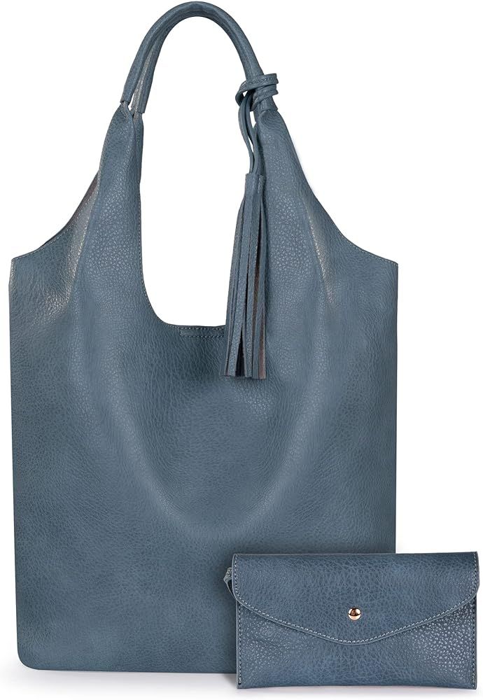 Montana West Slouchy Hobo Bags for Women Soft Designer Shoulder Purses Ladies Top Handle Handbag | Amazon (US)