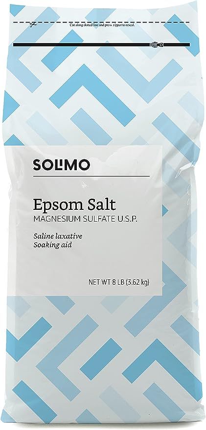 Amazon Brand - Solimo Epsom Salt Soak, Magnesium Sulfate USP, 8 Pound | Amazon (US)