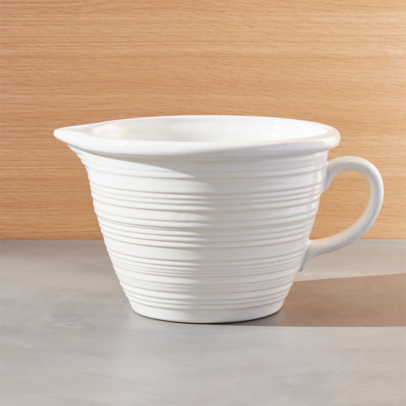 Farmhouse White Batter Bowl + Reviews | Crate and Barrel | Crate & Barrel