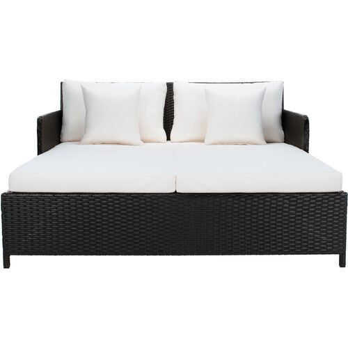 Callipso Outdoor Daybed, Black/Biege | One Kings Lane