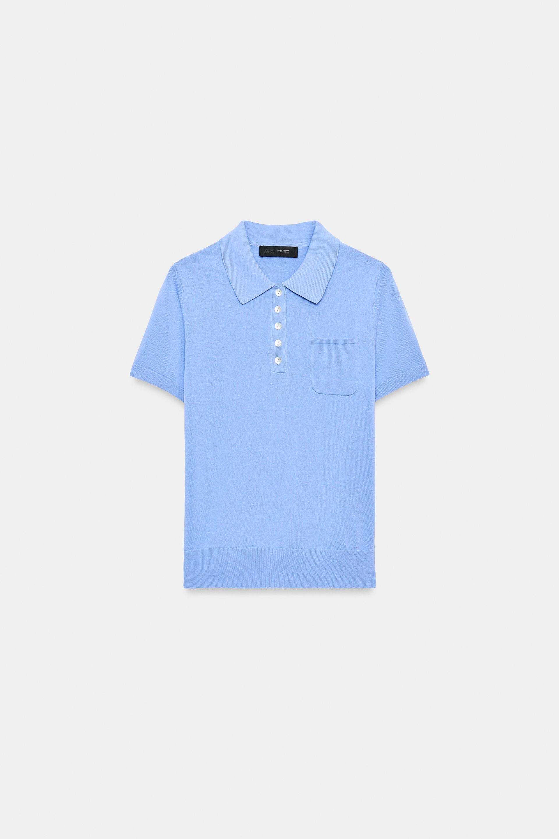 SHORT SLEEVE KNIT POLO SHIRT | Zara US