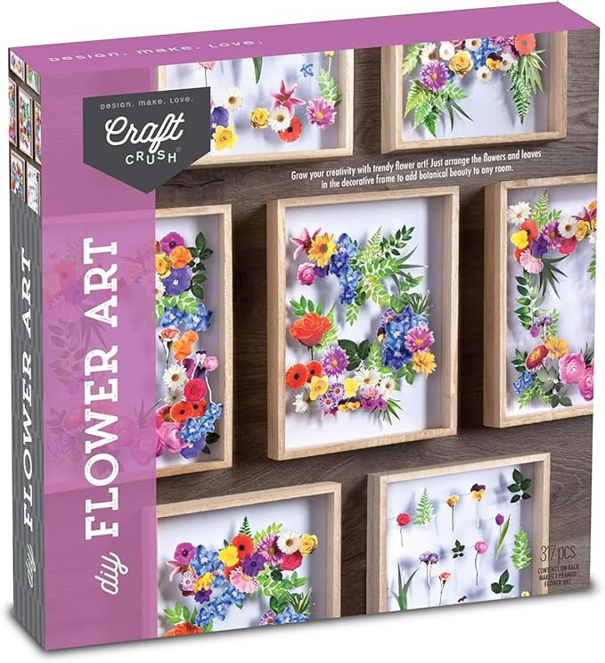 DIY Flower Craft Kit for for Teens & Adults - Make Beautiful Flower Art Piece for Wall - Faux Flo... | Amazon (US)