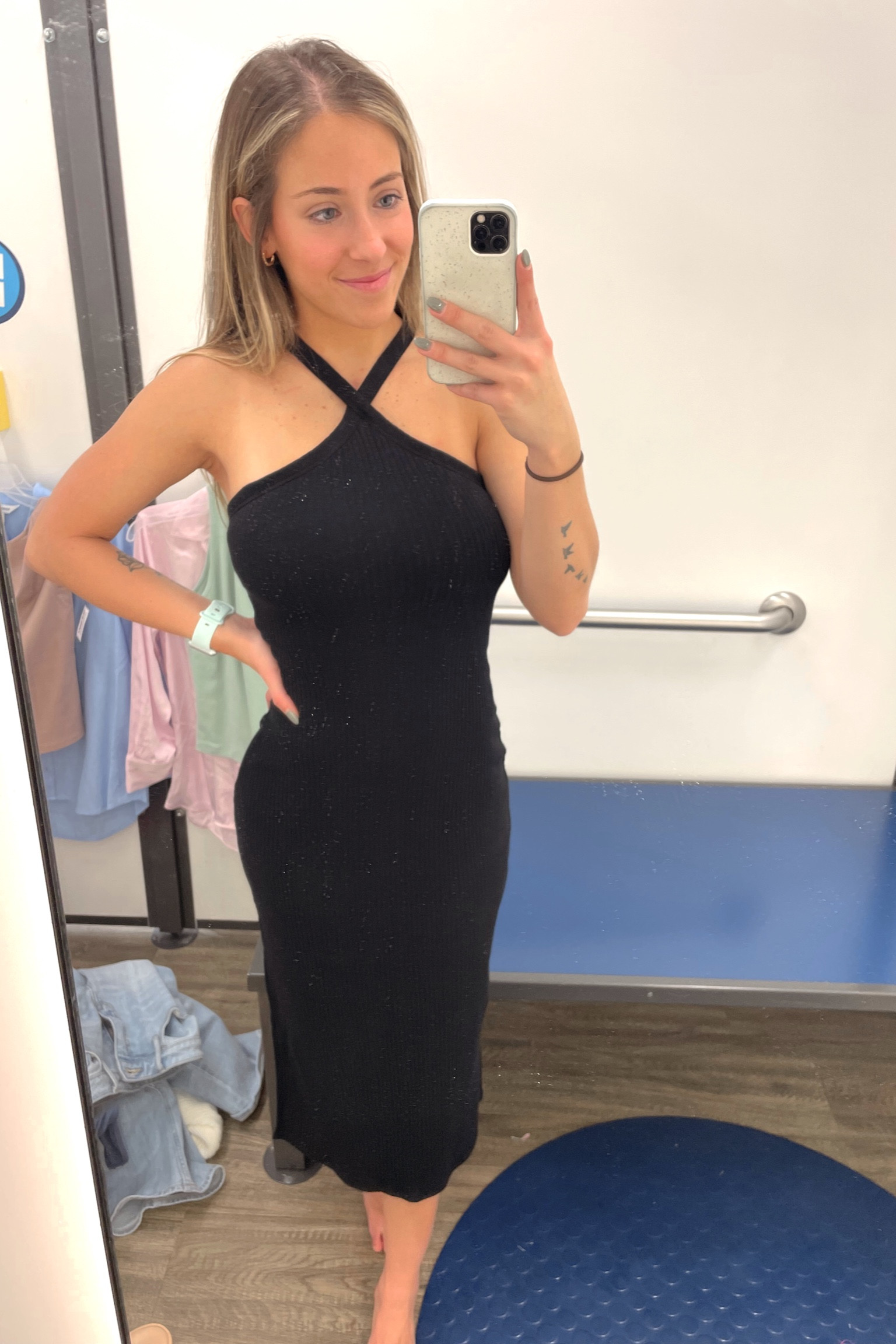 Resort wear. Spring break. Vacation dress. Midi dress. Halter dress. Black dress. Vacation outfit  