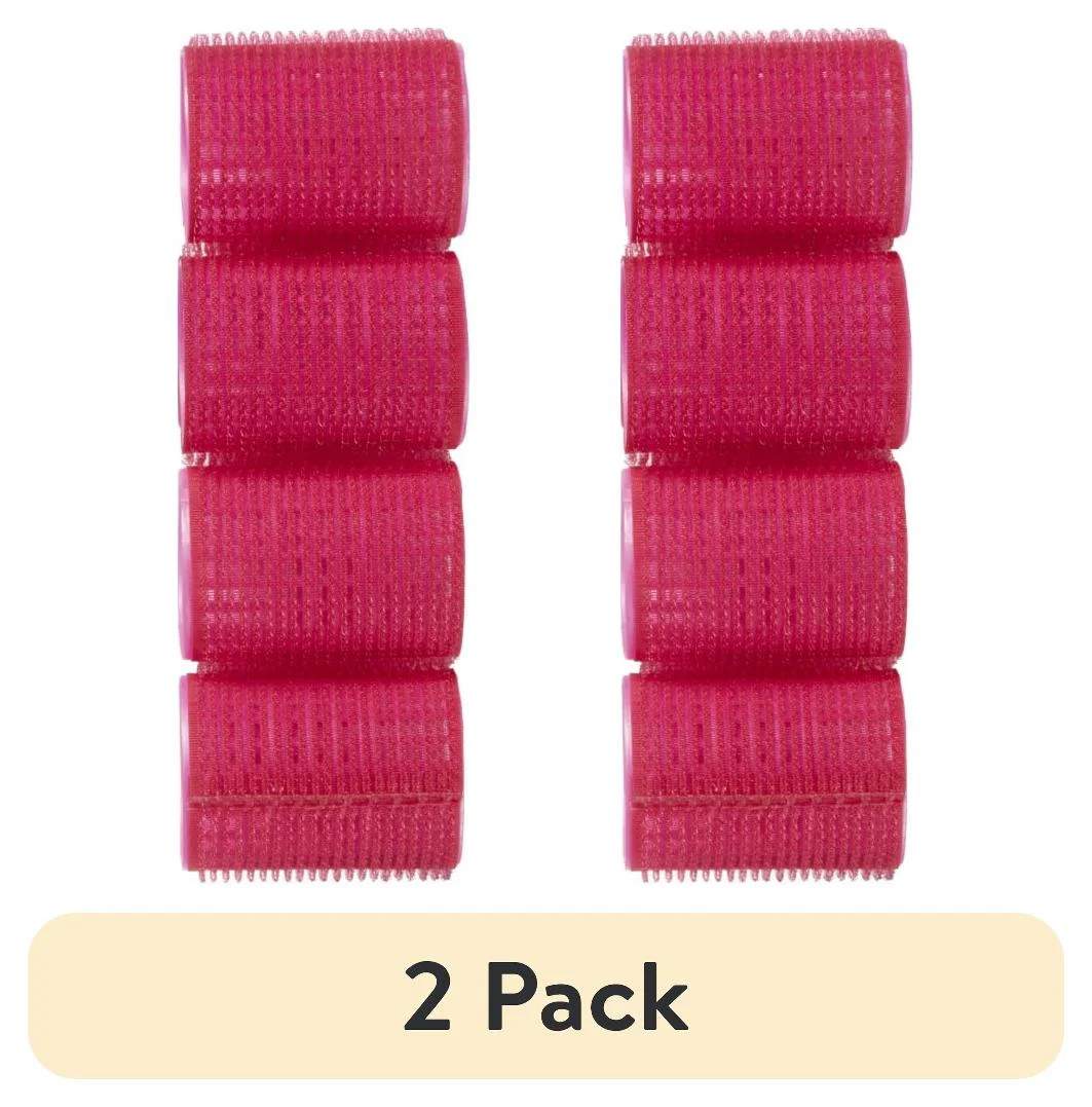 (2 pack) Conair Self-Grip Extra-Large Hair Rollers, Pink, 4 Count - Walmart.com | Walmart (US)