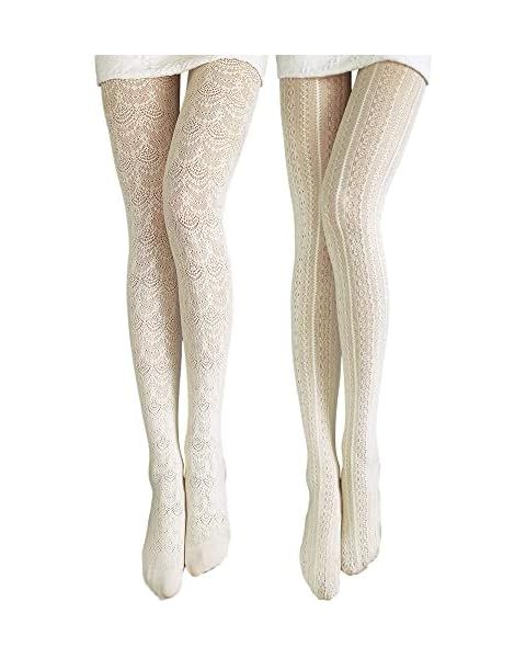 4 Pack Women's Patterned Tights Fishnet Stockings, Floral Stockings Pantyhose Stockings Leggings ... | Amazon (US)