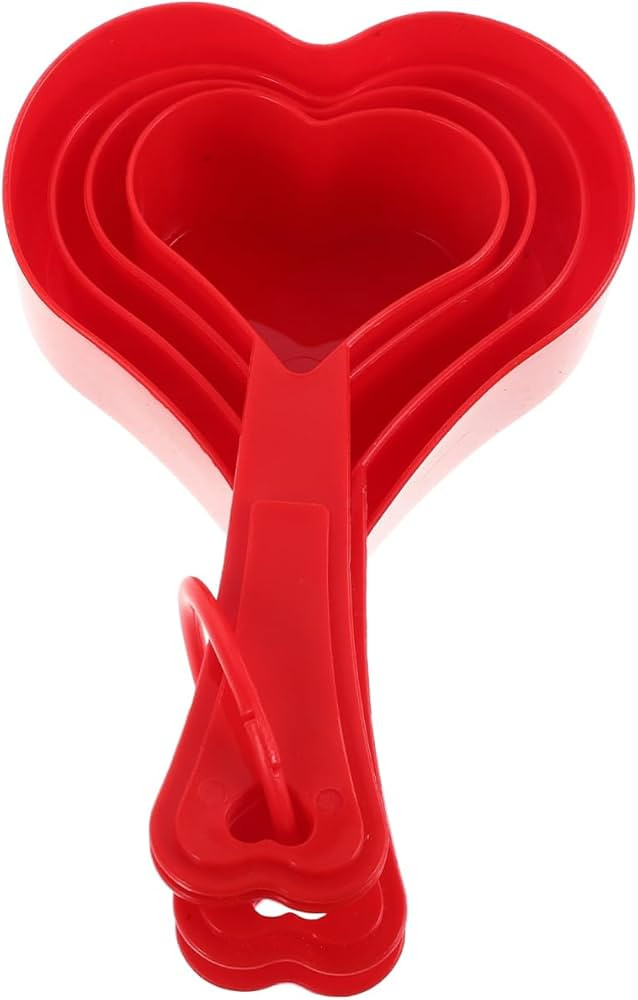 Heart Shaped Measuring Cups Multi-purpose Heart Shaped Measuring Spoons for Indoors Outdoors Use ... | Amazon (US)