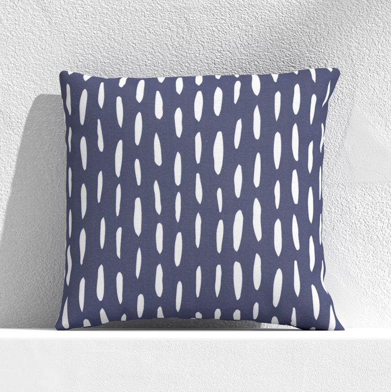 Global Dash Navy 20" Outdoor Pillow + Reviews | Crate and Barrel | Crate & Barrel