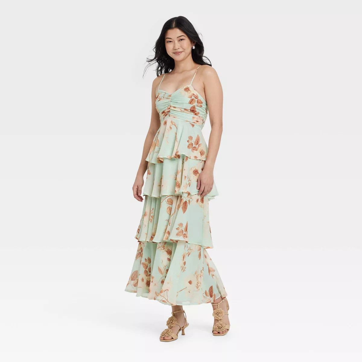 Women's Tiered Ruffle Maxi A-Line Dress - A New Day™ | Target