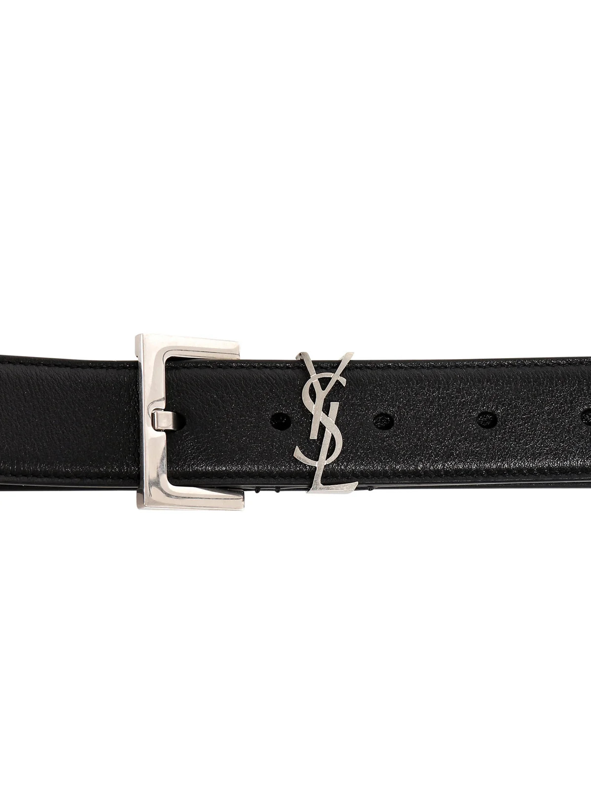Saint Laurent Cassandre Square Buckle Belt | Cettire Global