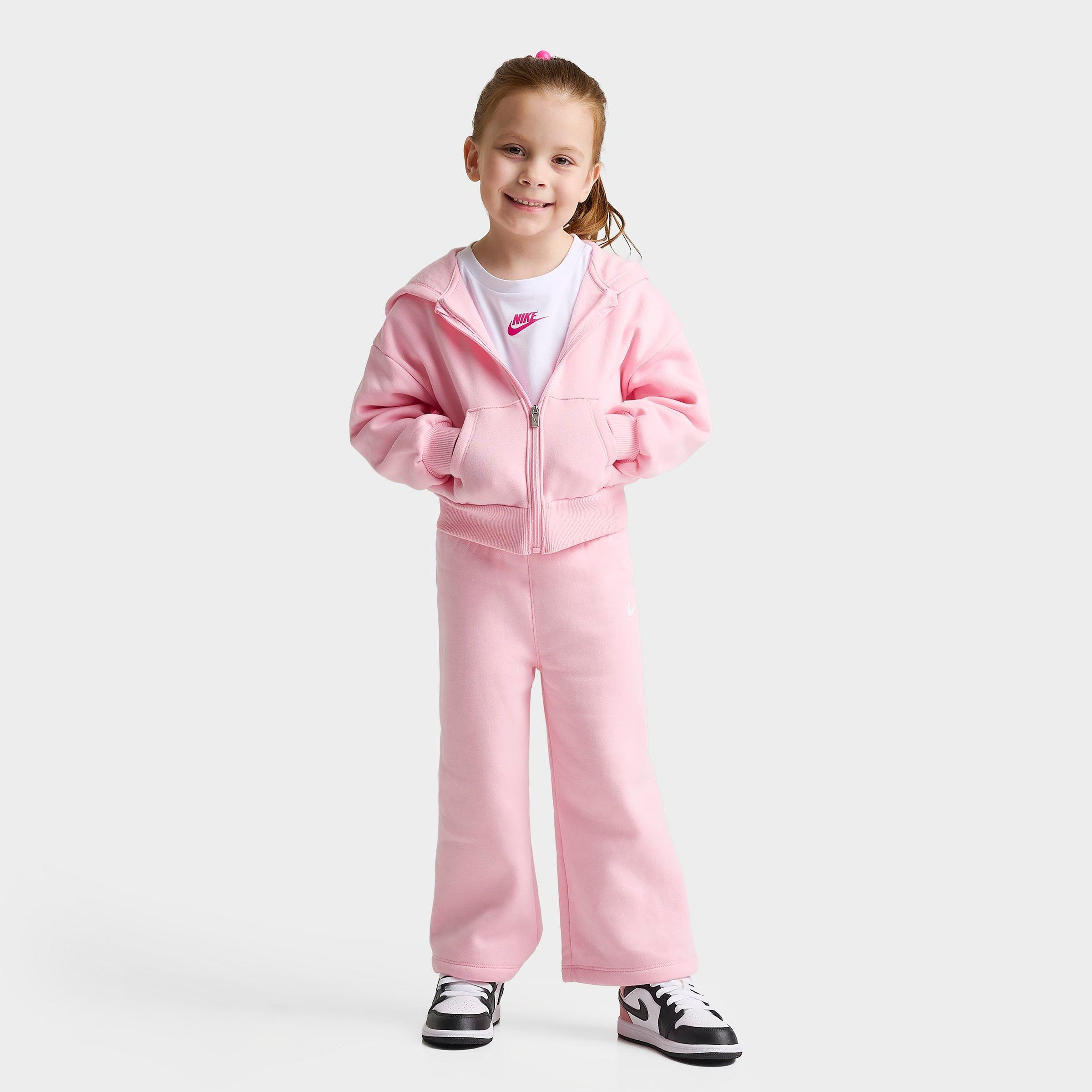 Girls' Toddler Nike Full-Zip Hoodie and Wide Leg Sweatpants Set | JD Sports (US)
