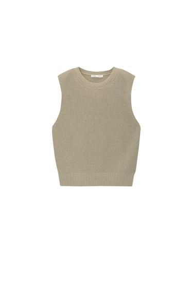 Gilet sans manches en côtes perlées | PULL and BEAR FR