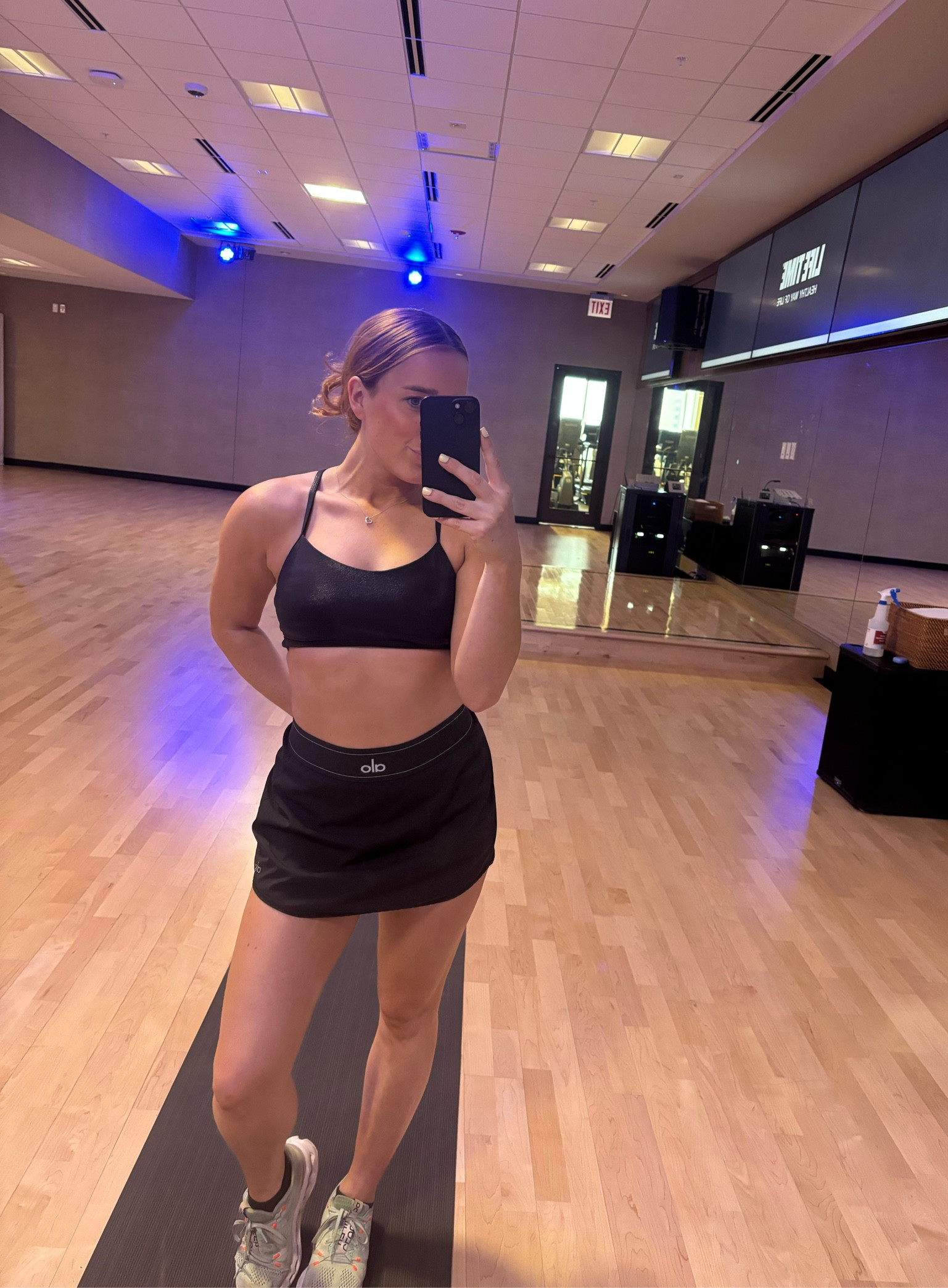 Summer is in full swing let keep our summer bodies! No better way to workout than in a cute set! Wearing my favorite alo yoga skirt and Lululemon black sports bra! 

#LTKActive #LTKFitness #LTKSeasonal