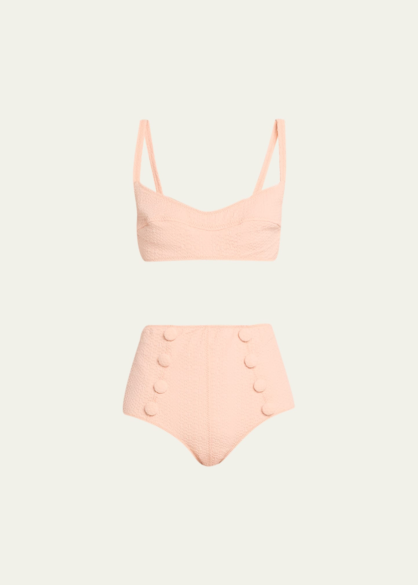 Lisa Marie Fernandez Textured Two-Piece Bikini | Bergdorf Goodman