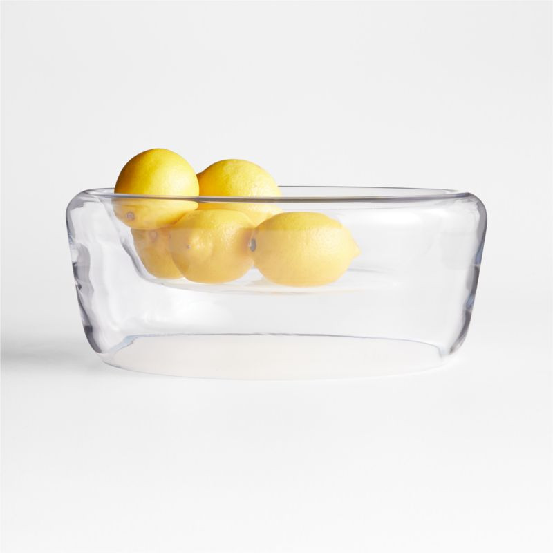 Ital Large Glass Decorative Centerpiece Bowl 11" | Crate & Barrel | Crate & Barrel