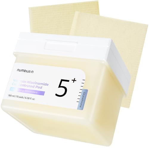 numbuzin No.5 Toner Pads | Vitamin-Niacinamide Concentrated Pad | Double-Sided | Glutathione, Niacinamide, PHA & LHA | Exfoliation, Hyperpigmentation Care | 70 Pads/180 ml | Amazon (US)